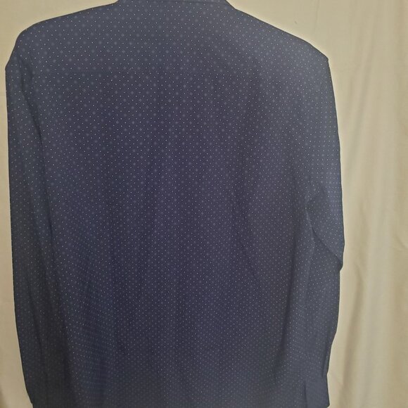 NWT Navy Grnd Blue and White Print  Slim Fit Nautica Button Down SZ:M - Picture 6 of 11